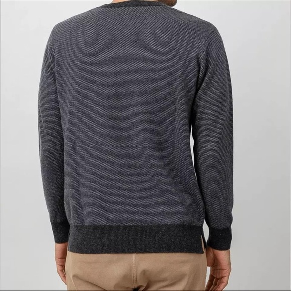 Rails Mens Rune Birdseye Wool Blend Crew Sweater Blue Knit Pullover SZ. XL - Picture 2 of 15